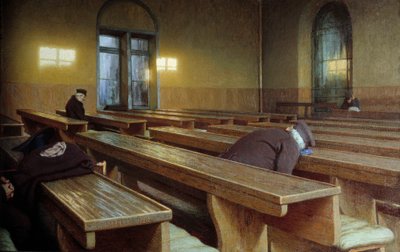 Feiertag im Trivulzio-Hospiz in Mailand von Angelo Morbelli