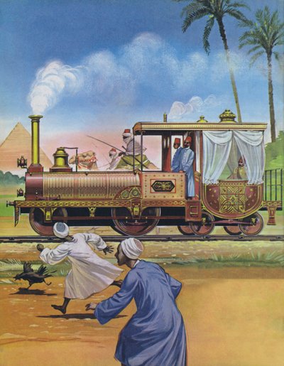Der Khedive von Ägypten ließ 1862 eine Lokomotive und einen Wagen in England bauen von Angus McBride