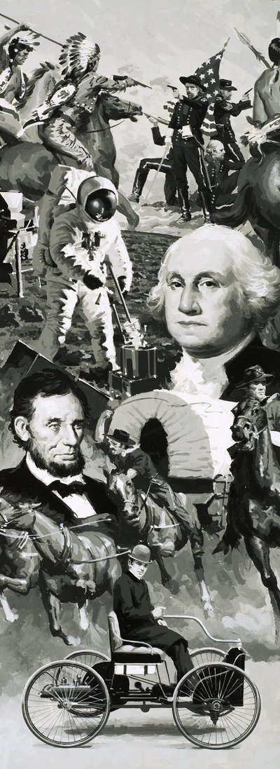 Die Entstehung Amerikas Montage von Angus McBride
