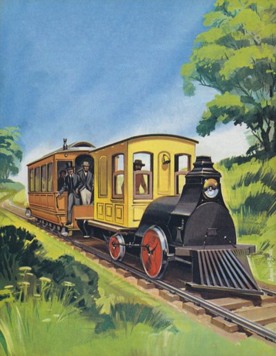 Thomas Edisons elektrische Eisenbahn, gebaut 1882 von Angus McBride