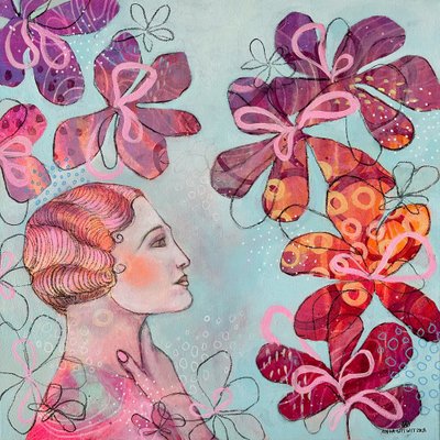 Vintage Frau Floraler Traum von Ania Witwitzka
