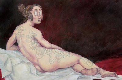 Liegender Akt mit Tinte, 2018 von Anita Kunz