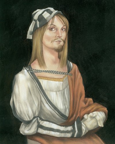 Selbstporträt mit Gesichtsbehaarung, 2011 von Anita Kunz