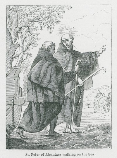 Heiliger Peter von Alcantara geht auf dem Meer von Anna Brownell Jameson