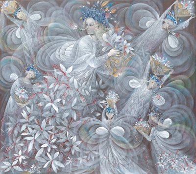 Der weiße Hibiskus, 2009 von Annael Anelia Pavlova