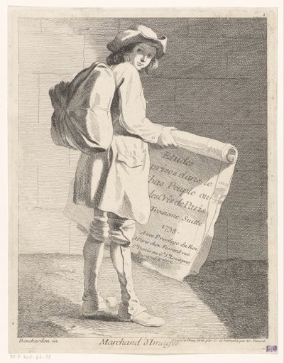 Wandernder Druckverkäufer von Anne Claude Philippe Caylus