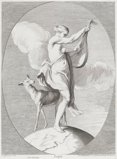 Hören, 1730-65 von Anne Claude Philippe de Caylus, Etienne Fessard
