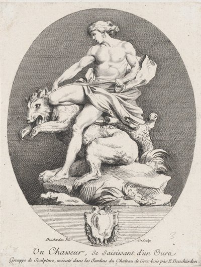 Ein Jäger packt einen Bären, 1737 von Anne Claude Philippe de