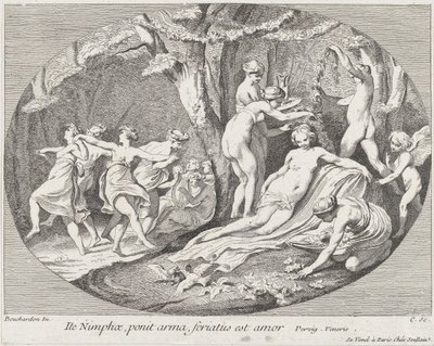 Geht Nymphen, die ihre Waffen niederlegen, die Liebe ruht!, 1730-60 von Anne Claude Philippe de Caylus