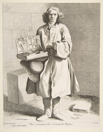 Händler von Messern, Scheren und Kämmen von Anne Claude Philippe de Caylus