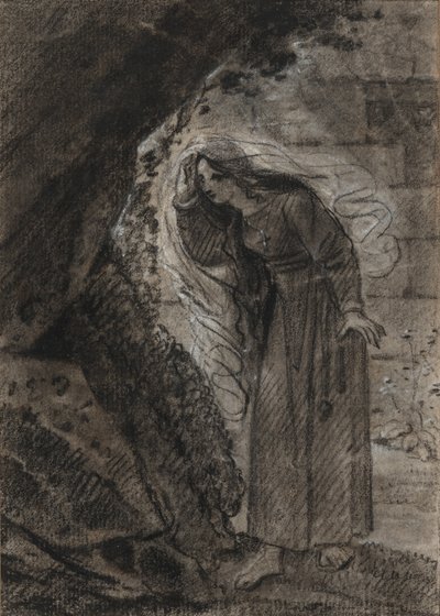 Agnès betritt eine Grotte, um 1790-1800 von Anne Louis Girodet de Roucy-Trioson
