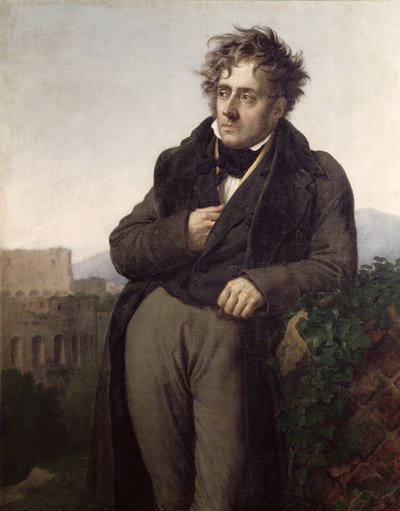 Porträt von Francois Rene (1768-1848) Vicomte de Chateaubriand, ca. 1811 von Anne Louis Girodet de Roucy Trioson