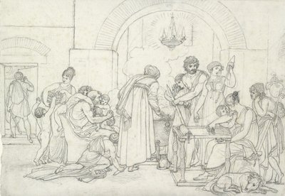 Rustikale Innenansicht in der Antike von Anne Louis Girodet de Roucy Trioson