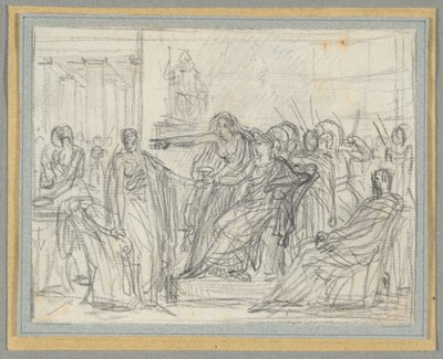 Szene aus dem letzten Akt von Corneille von Anne Louis Girodet de Roucy Trioson