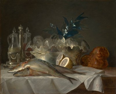 Stillleben mit Makrele von Anne Vallayer-Coster