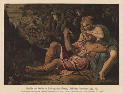 Szene aus Gerusalemme liberata, von Torquato Tasso von Annibale (after) Carracci