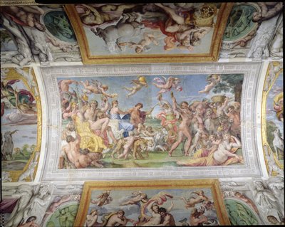 Die Galleria di Carracci (Detail des Triumphs von Bacchus und Ariadne) von Annibale Carracci