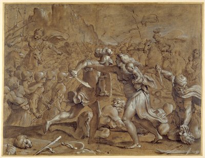 Die Schlacht zwischen den Römern und den Sabinern von Annibale Carracci