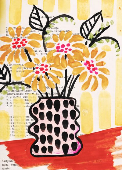 Verspielte Blumenvase von Annick