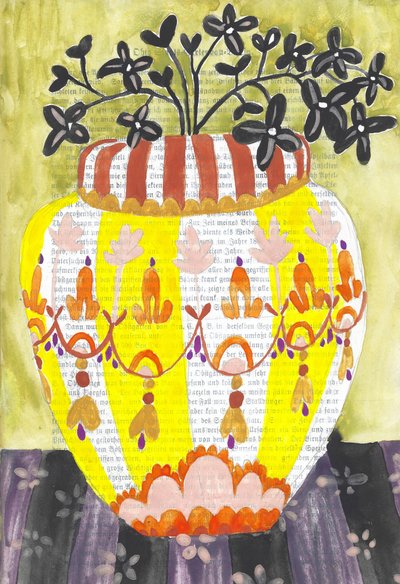 Lebendige gestreifte Vase von Annick
