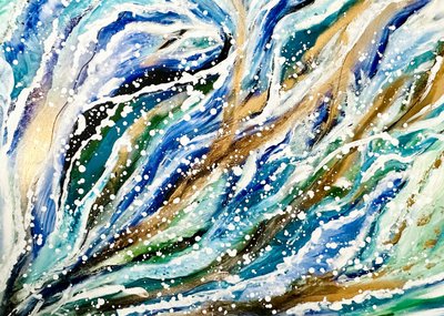 Glänzender Ozeanfluss von Annika Tiren