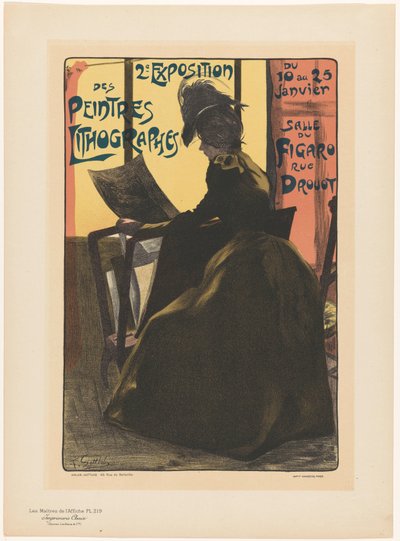 Werbung für die zweite Ausstellung der Peintres Lithographes in der Salle du Figaro (Les Maîtres de l