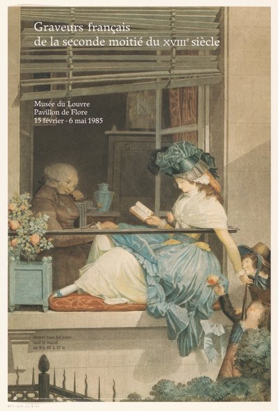 Plakat für die Ausstellung Graveurs français de la seconde moitié du XVIIIe siècle von Anonymous