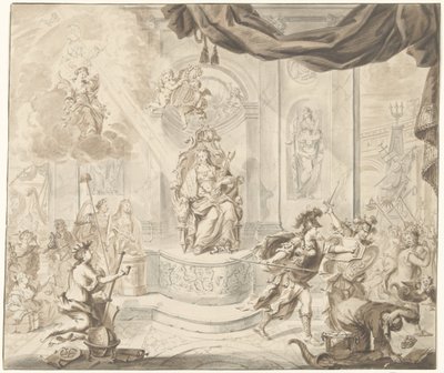 Allegorie auf die Vertreibung der Windhändler von der Amsterdamer Börse, 1763 von Anonymous