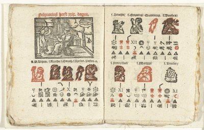 Seiten mit der Vorhersage für den Monat Februar, 1712 von Anonymous