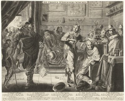 Der Bauer im großen Barbierladen, ca. 1650 von Anonymous