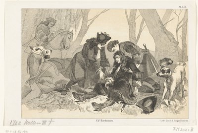 Der tödliche Sturz von Wilhelm III. während einer Jagdpartie, 1702 von Anonymous