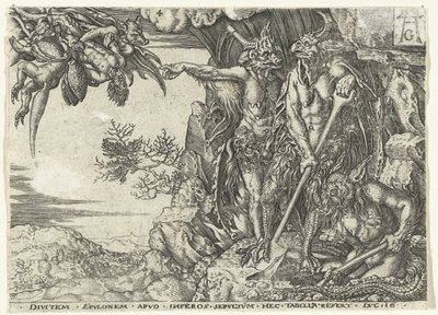 Der reiche Mann von Teufeln in die Hölle geführt (Parabel von Lazarus und dem reichen Mann) von Anonymous