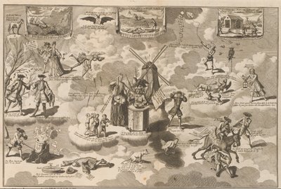Der geschlagene Aktionär im Schaukelstuhl, 1720 von Anonymous