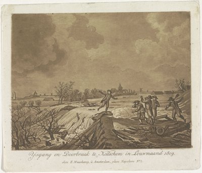 Deichbruch bei Kedichem, 1809 von Anonymous