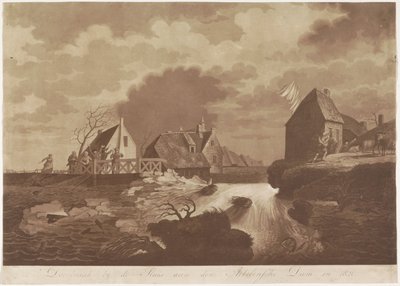 Durchbruch des Arkelse-Damms bei Gorinchem, 1820 von Anonymous