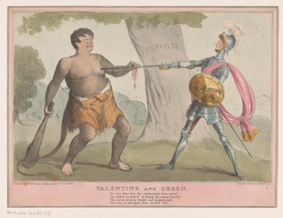 Englische politische Karikatur, 1835 von Anonymous