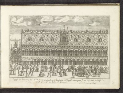 Fassade des Dogenpalastes in Venedig von Anonymous
