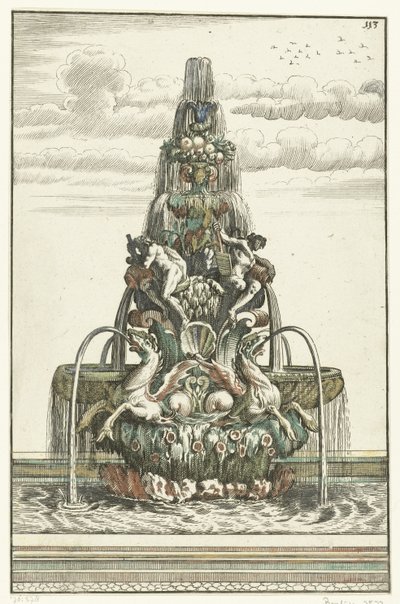 Brunnen in Form einer Pyramide von Anonymous