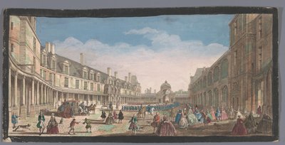 Ansicht des Ovalen Hofes des Palais de Fontainebleau von Anonymous