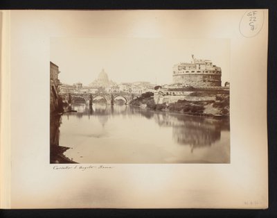 Ansicht der Engelsburg, des Tiber und des Petersdoms in Rom, Italien von Anonymous