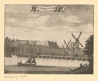 Blick auf das Weteringpoort in Amsterdam von Anonymous