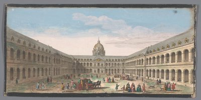 Ansicht des Innenhofs des Hôtel des Invalides in Paris von Anonymous