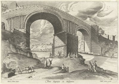Ansicht einer Brücke der Stadt Segovia von Anonymous
