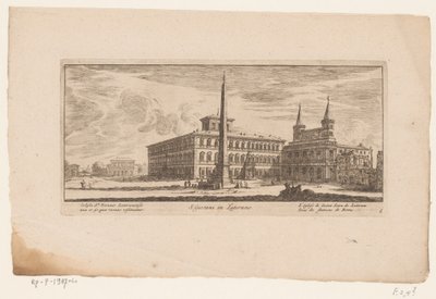 Ansicht des Platzes hinter der Basilika St. Johannes im Lateran, Rom von Anonymous
