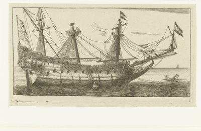 Das Schiff De Salamander Seeansichten und Darstellungen von Schiffen (Serientitel) von Anonymous