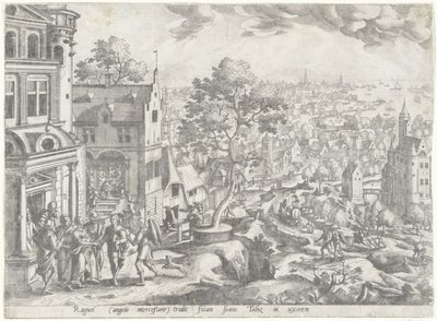 Hochzeit von Tobias und Sara (Landschaften mit Szenen aus der Geschichte von Tobias) von Anonymous