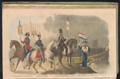 Kostüme und Fahnen der Ehrenwachen von Den Haag und Rotterdam, 1840-1842 von Anonymous