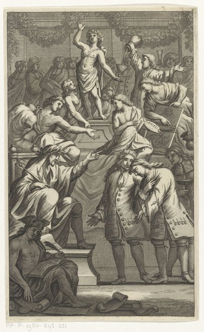Empfang von Cornelis de Bruyn als neues Mitglied der Bentvueghels von Anonymous