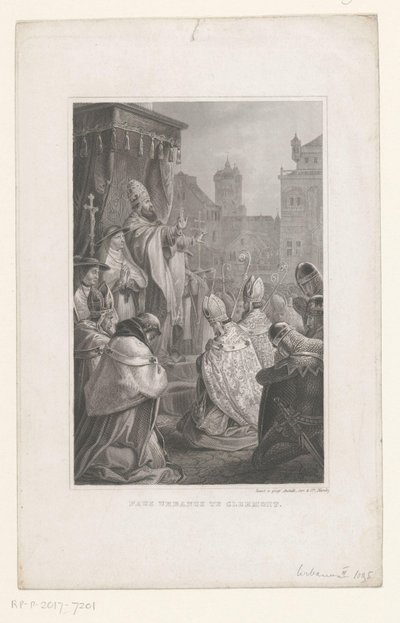 Papst Urban II. in Clermont-Ferrand, 1095 von Anonymous