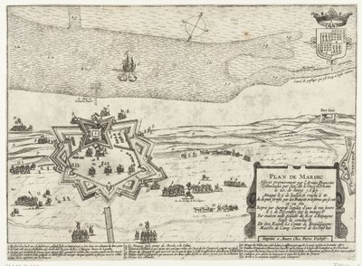 Grundriss des Forts Mardijk, 1645 von Anonymous